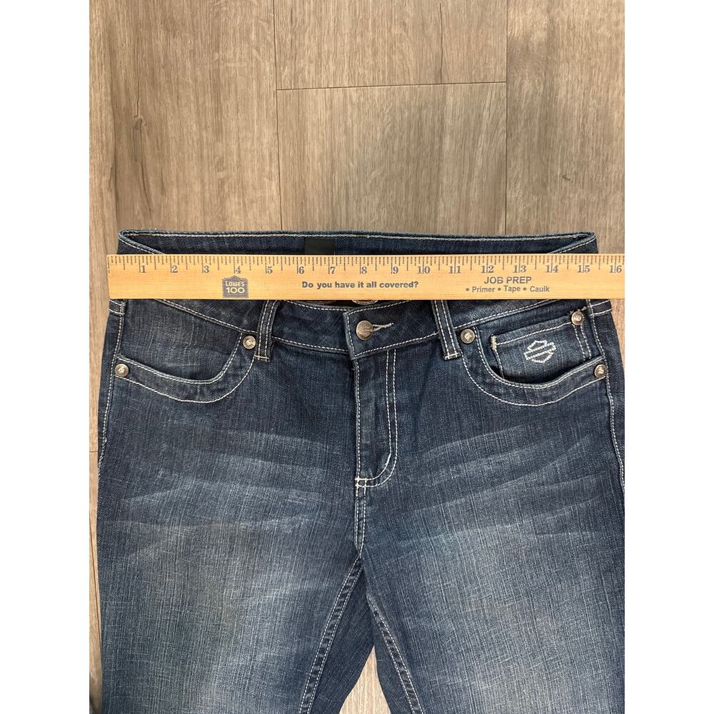 Harley Davidson Blue Bootcut Jeans Women's Size 8 - Picture 5 of 12